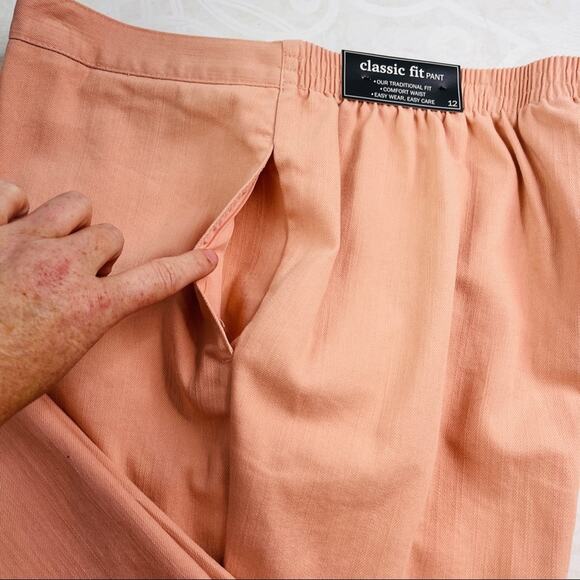 Alfred Dunner Classic Fit Apricot 12 Short NEW - Picture 4 of 9